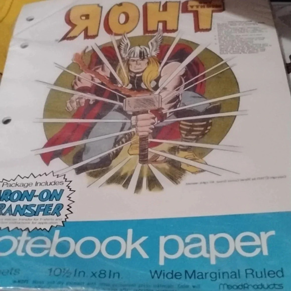 1975 notebook paper Thor‎ transfer - Picture 1 of 3
